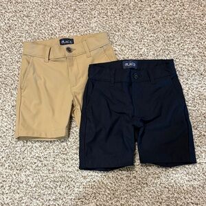Children’s Place Kids' Tan and Navy Shorts Set